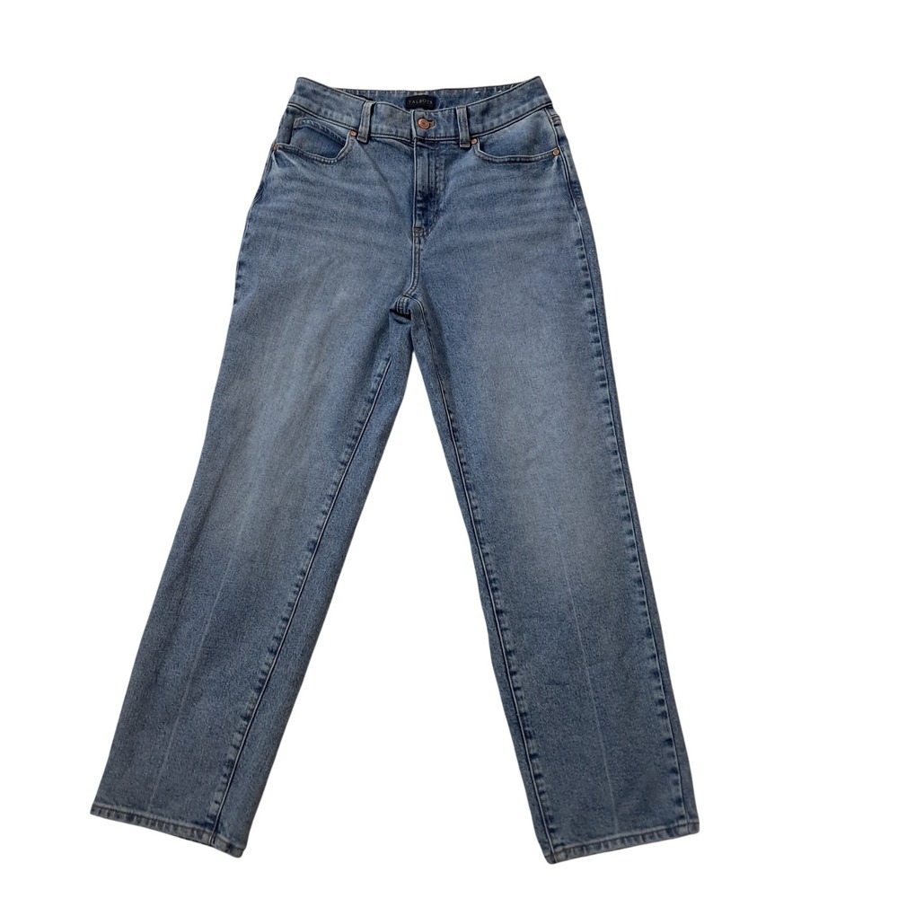 Talbots Jeans Womens 6P Blue High Waist Relaxed Jean Straight Lisbon Wash Denim